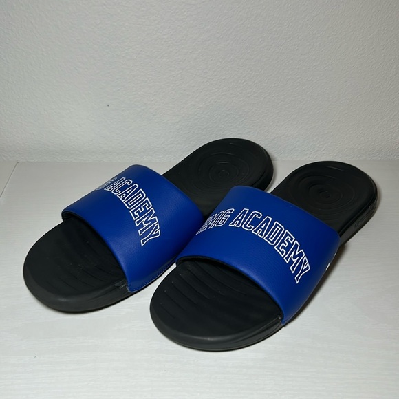 IMG Academy Under Armour Blue & Black Slides - Picture 1 of 4